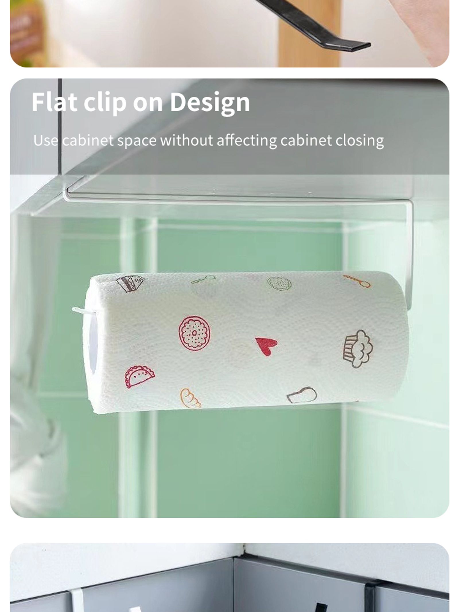 Wall-Mounted Paper Roll and Towel Holder