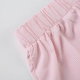 Striped Print Casual Shorts for Women