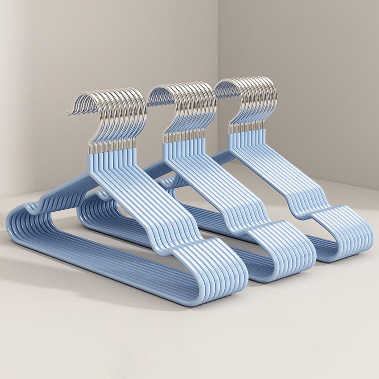 10pcs Durable No-Slip Metal Clothes Hangers