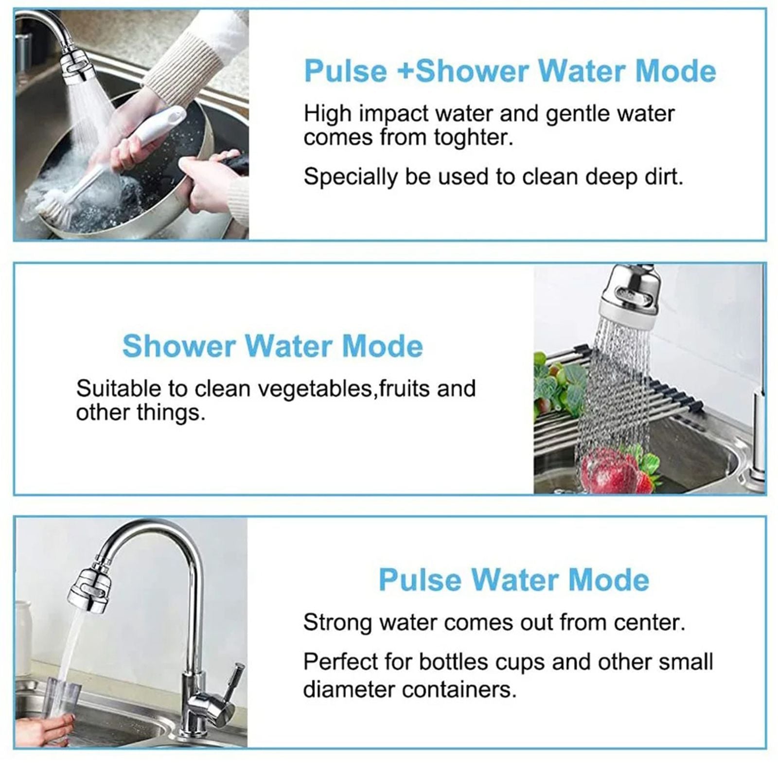 360 Degree Swivel Faucet Extender for Kitchen & Bathroom