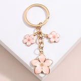 Cute Sakura Flower Keychain - Enamel Key Ring for Women
