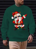 Men's Christmas Sweater with Santa Riding a Motorcycle