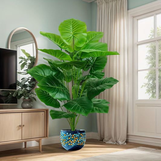 Lifelike 100cm Artificial Palm Tree with 18 Leaves