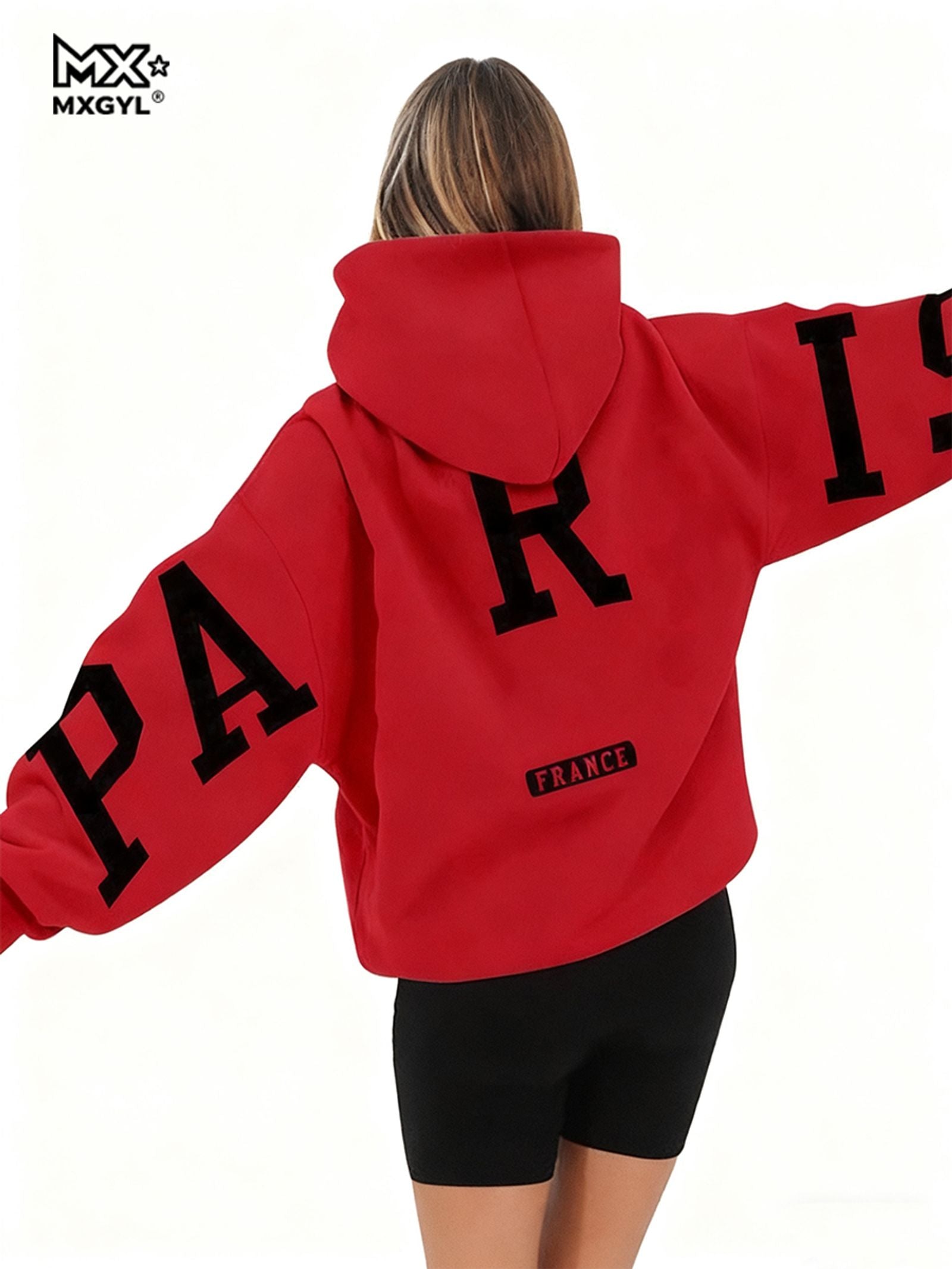 Trendy Loose Casual Pullover Hoodie with Letter Print