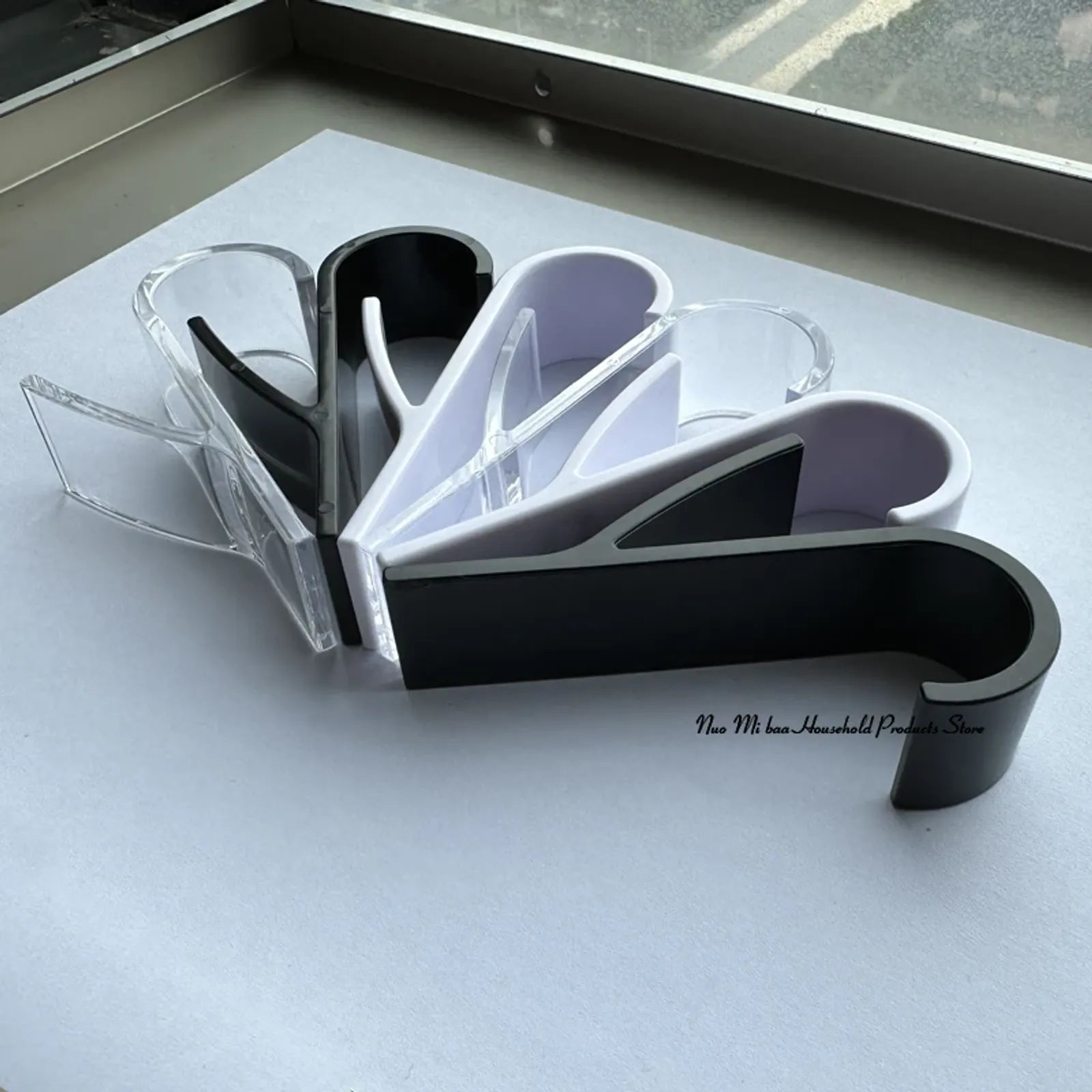 White Clear Hanger Clips for Towels and Scarves