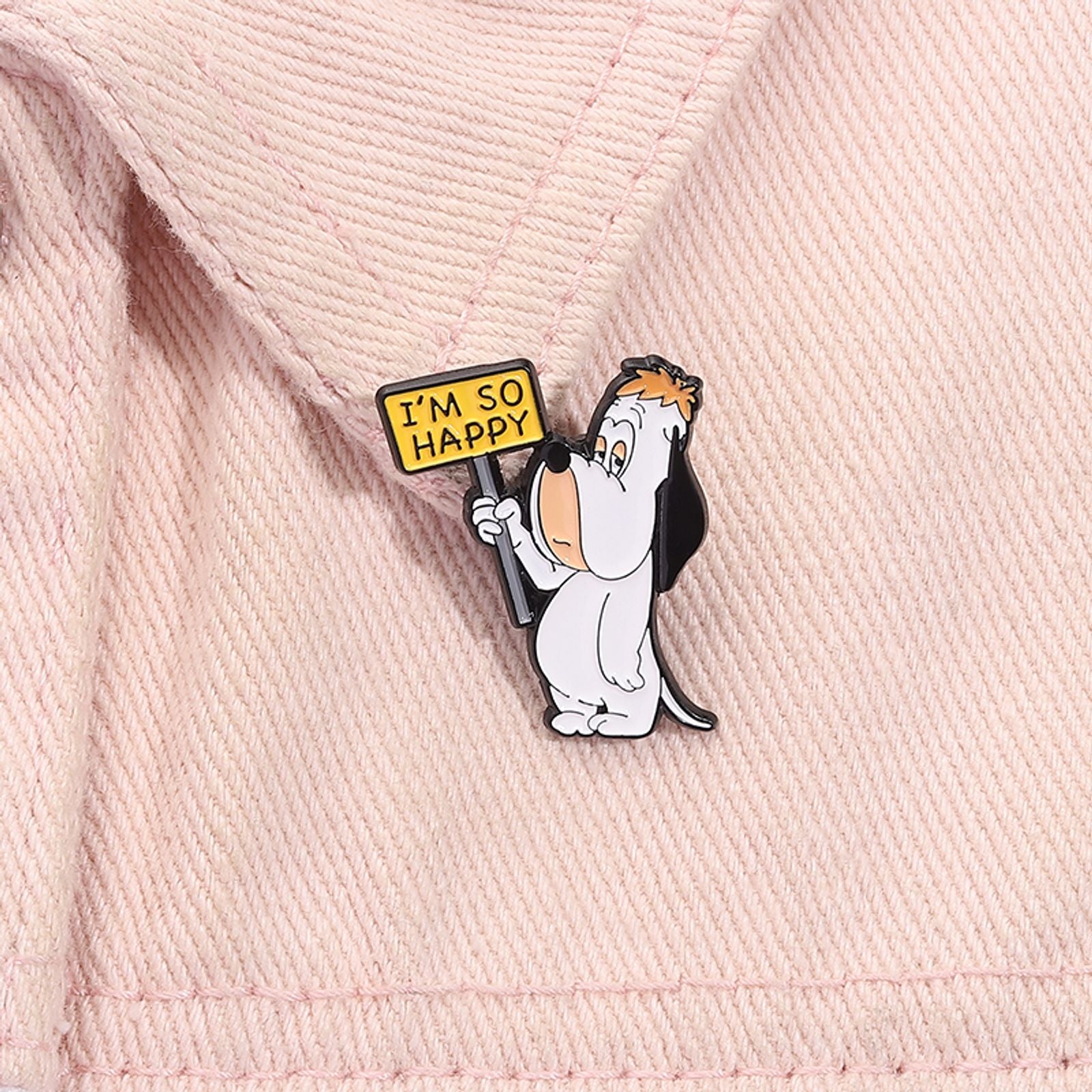 Cute Cartoon Dog Enamel Pin - Funny Animation Brooch