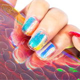 11 Sheets of Aurora Ice Glass Nail Art Stickers