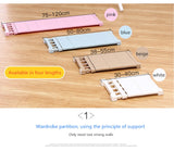 Adjustable Wall-Mounted Closet Organizer Shelf