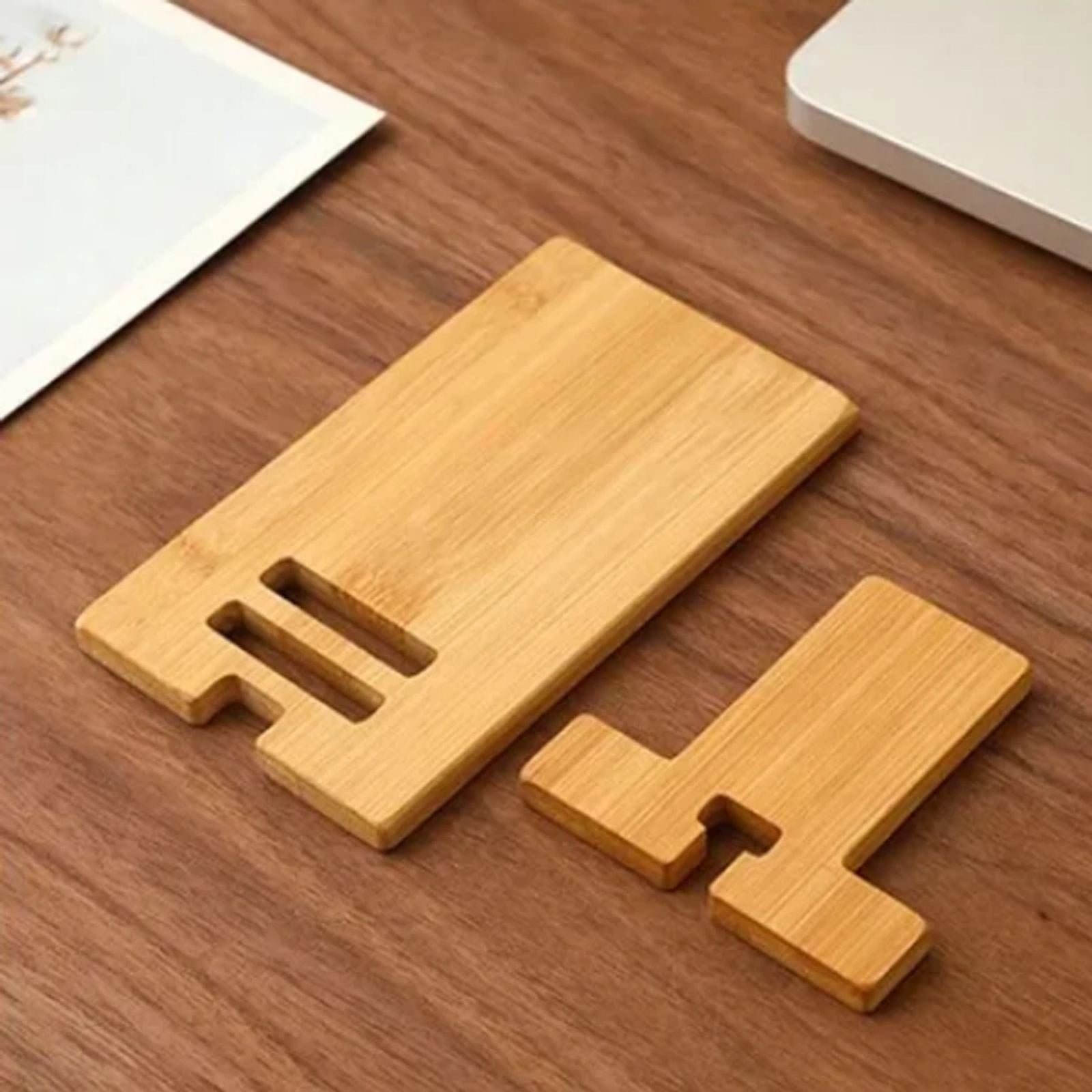 Bamboo Phone Holder - Multi-functional Charging Stand