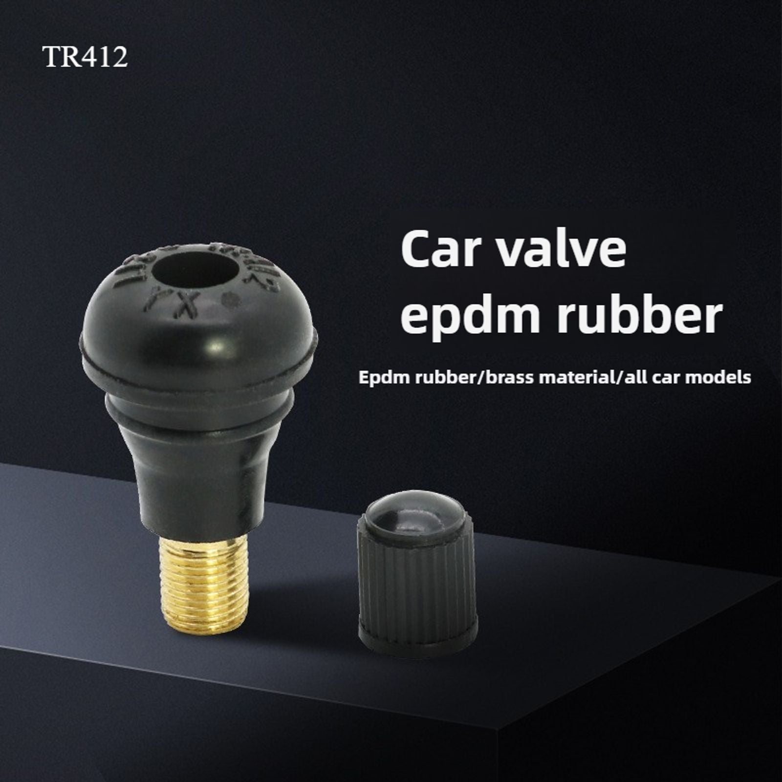 10Pcs Black Rubber Tubeless Tire Valve Stems for Cars & ATVs