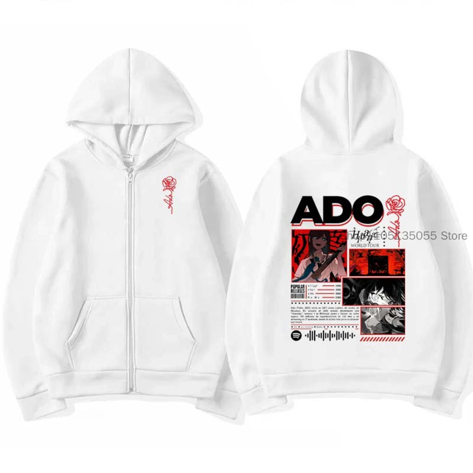 World Tour Zipper Hoodie - Oversized Harajuku Style