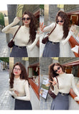 Solid Color Slim Turtleneck Sweater for Women