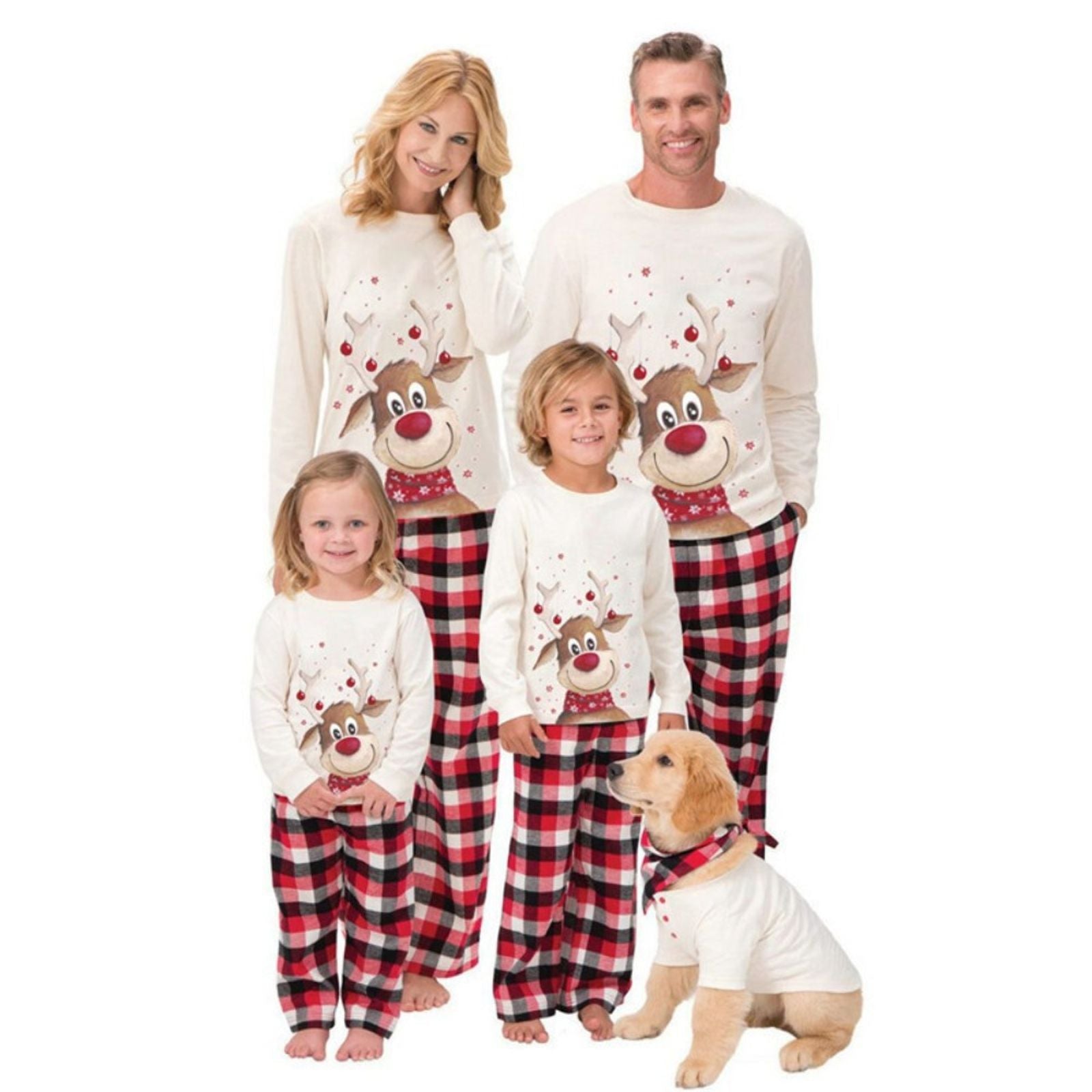 Christmas Family Matching Pyjamas 2024 Cute Deer Sleepwear