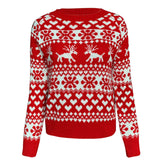 2025 Winter Women's Christmas Sweater with Snowflake Print