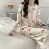 Coral Fleece Women Pajama Set - Warm Winter Sleepwear