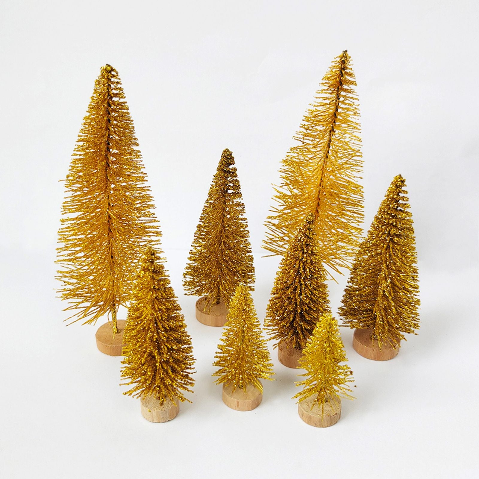 Mini Christmas Tree Ornament Set - 5/8pcs Decorative Cedar Pine