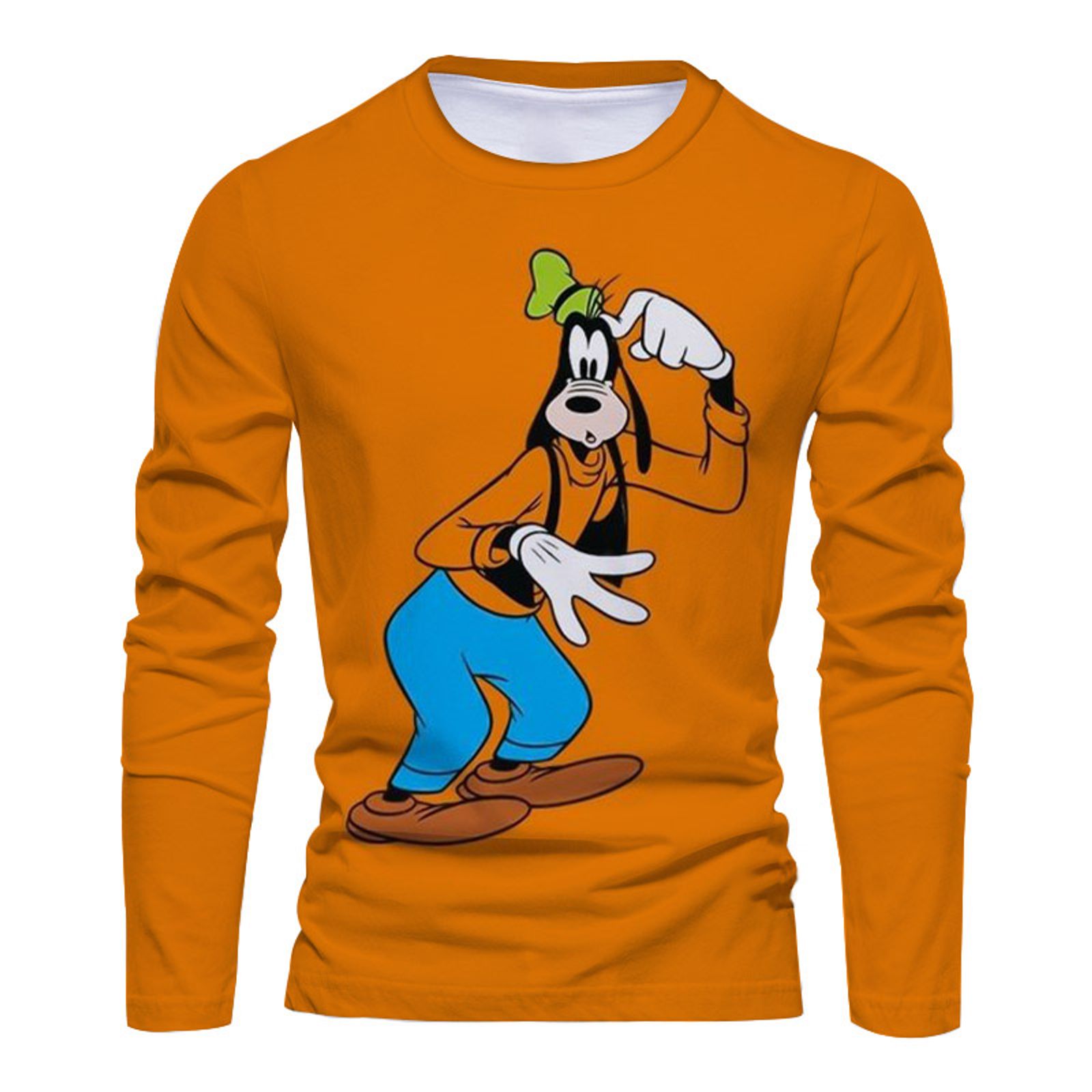 Men's Disney Stitch & Mickey Anime Fashion Long Sleeve T-Shirt