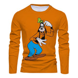 Men's Disney Stitch & Mickey Anime Fashion Long Sleeve T-Shirt