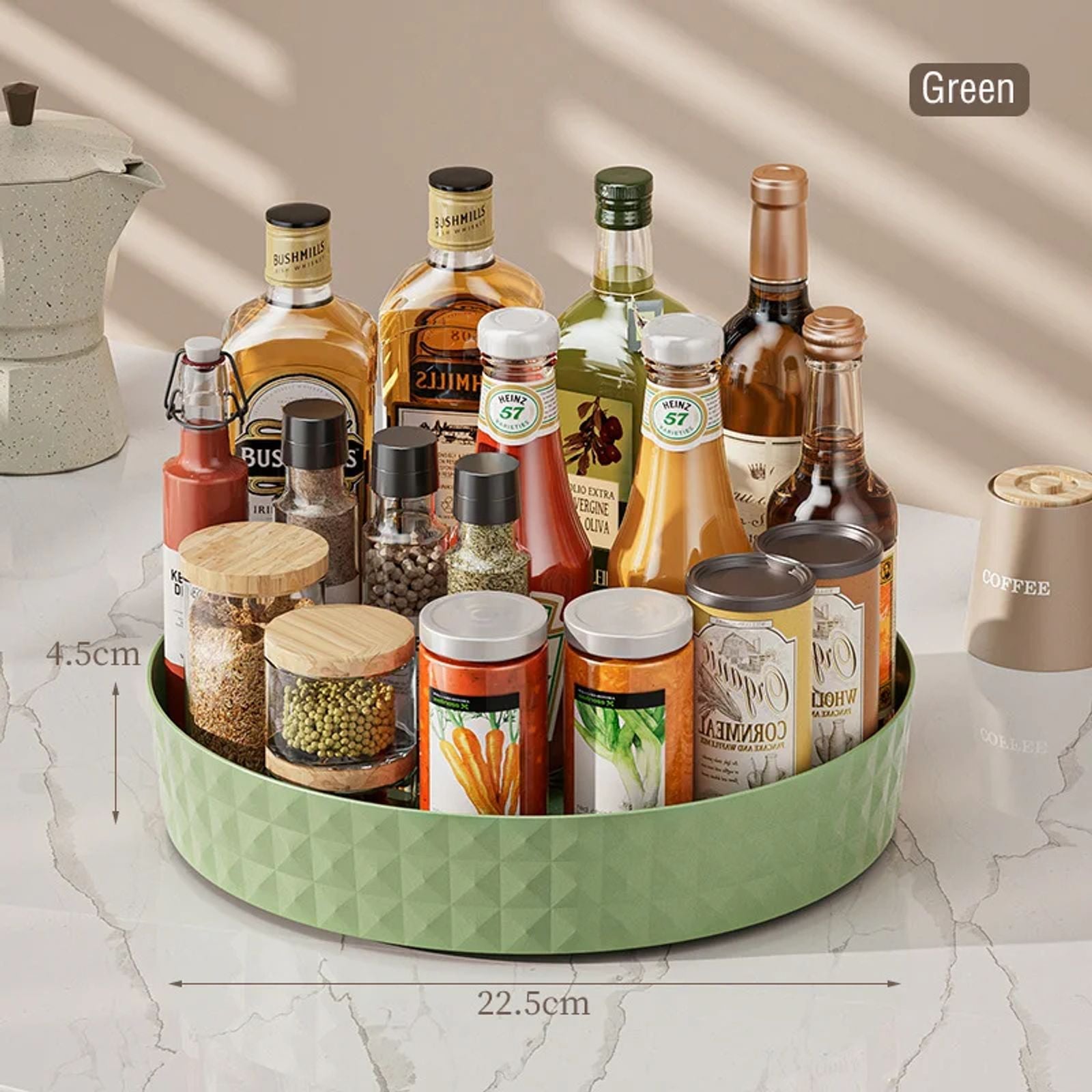 360° Rotating Kitchen Storage Spice Rack