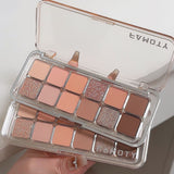 12-Color Matte Eyeshadow Palette in Tea Apricot