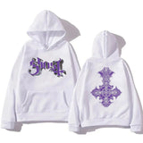 Ghost Skull Print Hooded Sweatshirt for Men and Women