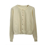 Women's O Neck Knitted Cardigan - Spring Autumn Style