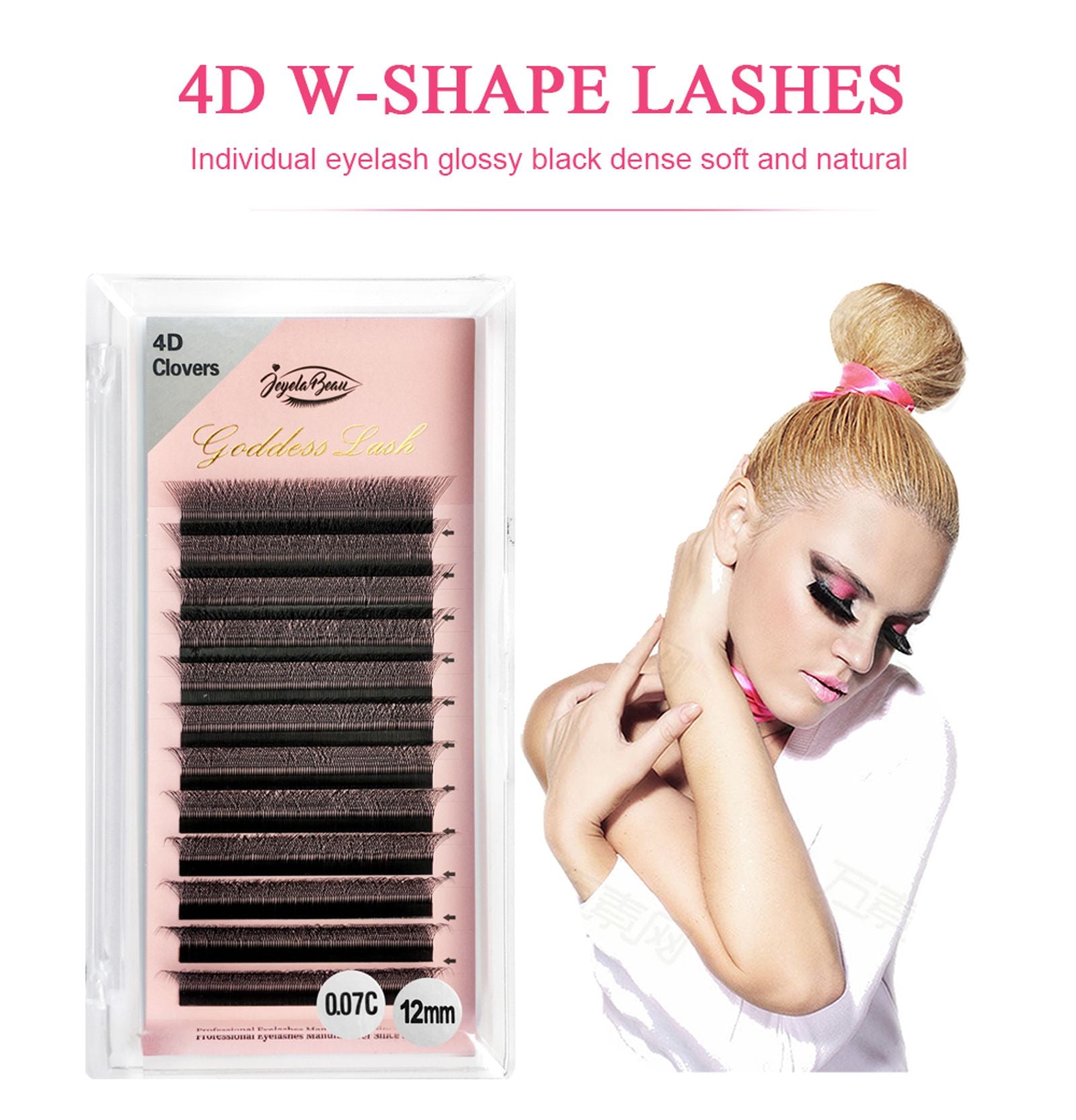 Goddess 4D W Shape Eyelash Extensions - Handmade Volume Lashes