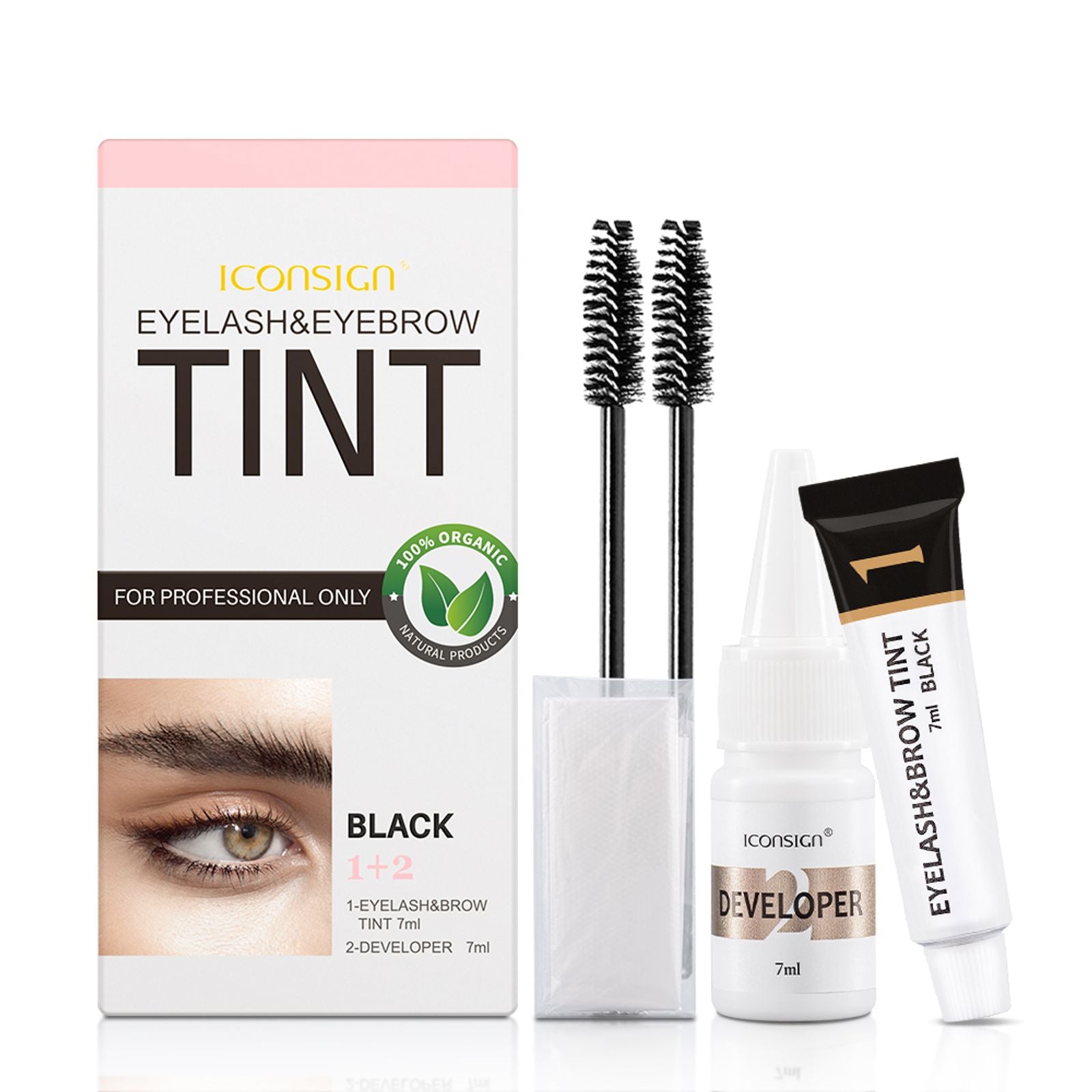 Eyelash and Eyebrow Dye Tint Kit with Brow Enhancer