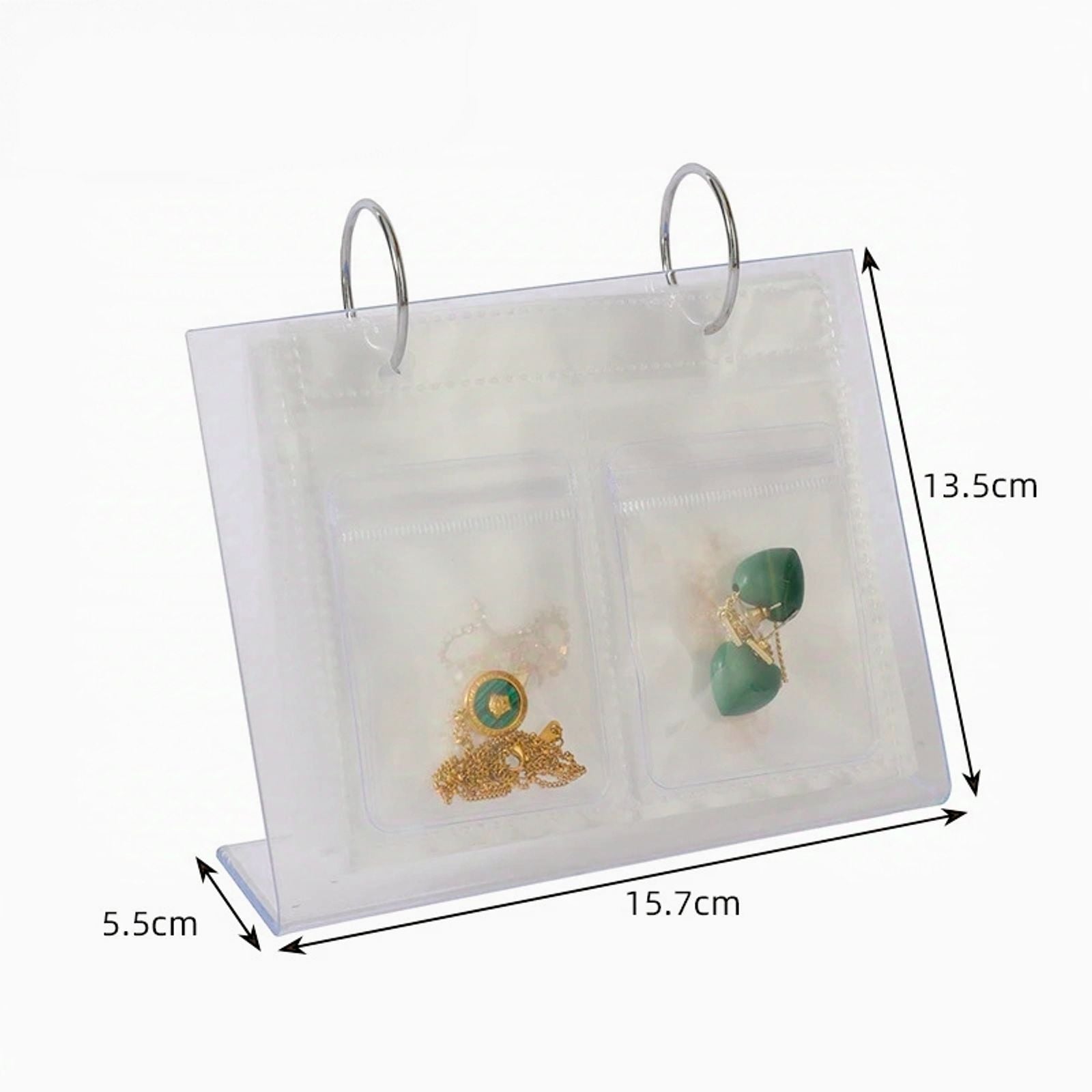 Transparent Dustproof Jewelry Storage Bag Rack