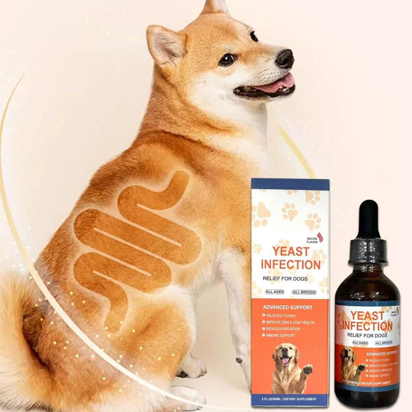 60ML Gentle Care Supplement for Healthy Coat and Skin in Dogs