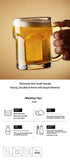 Lilac Thickened Glass Beer Mug - 405-500ml Heavy Duty Cup