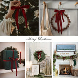 20pcs Burgundy Velvet Bows for Christmas Tree Decoration