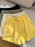 High Waisted Casual Linen Shorts for Women