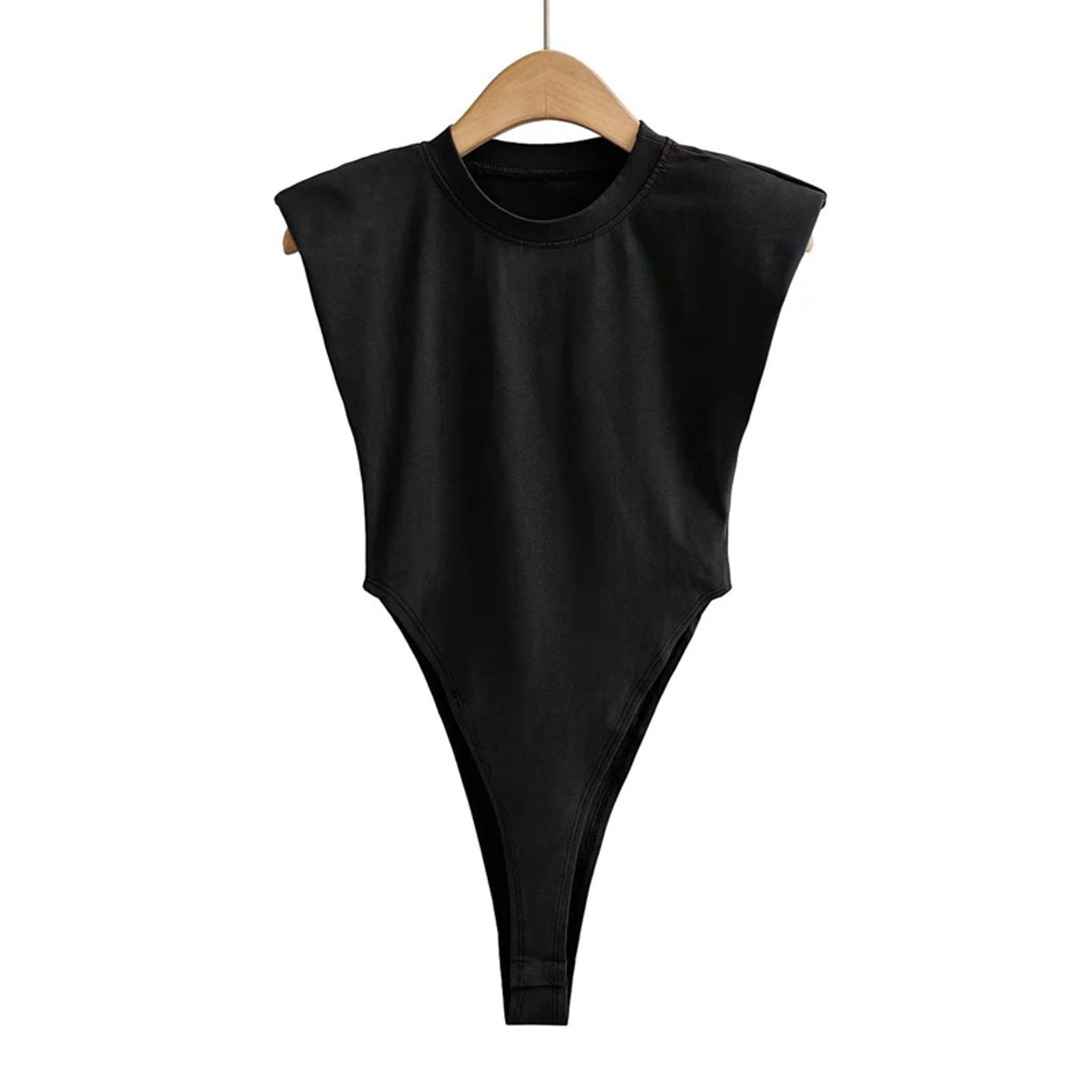 Summer Bodycon Bodysuit with Padded Shoulders for Women