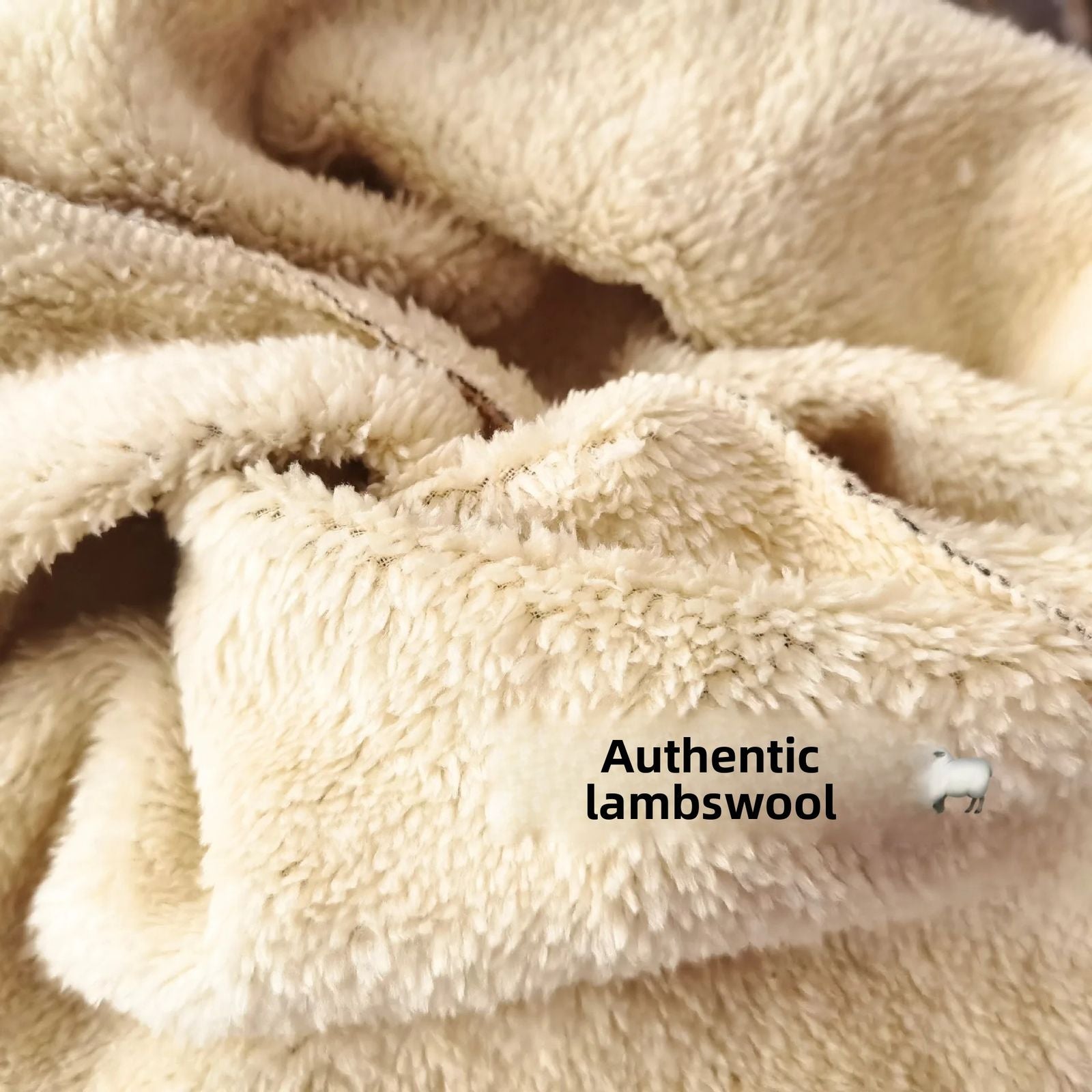 Lamb Velvet Fleece Lined Plaid Wide Leg Pants for Women