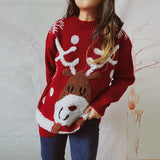 Women's Christmas Elk Pullover Sweater