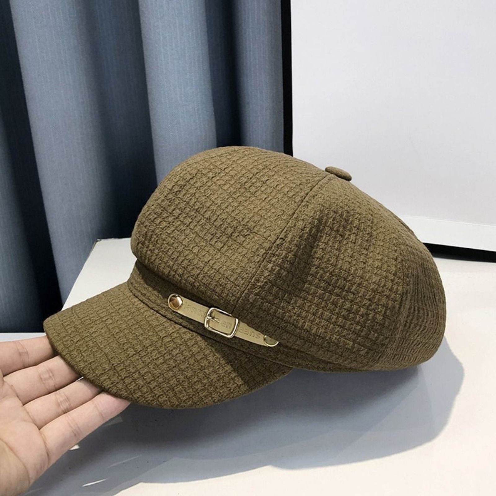 Casual Octagonal Newsboy Hat for Autumn and Winter
