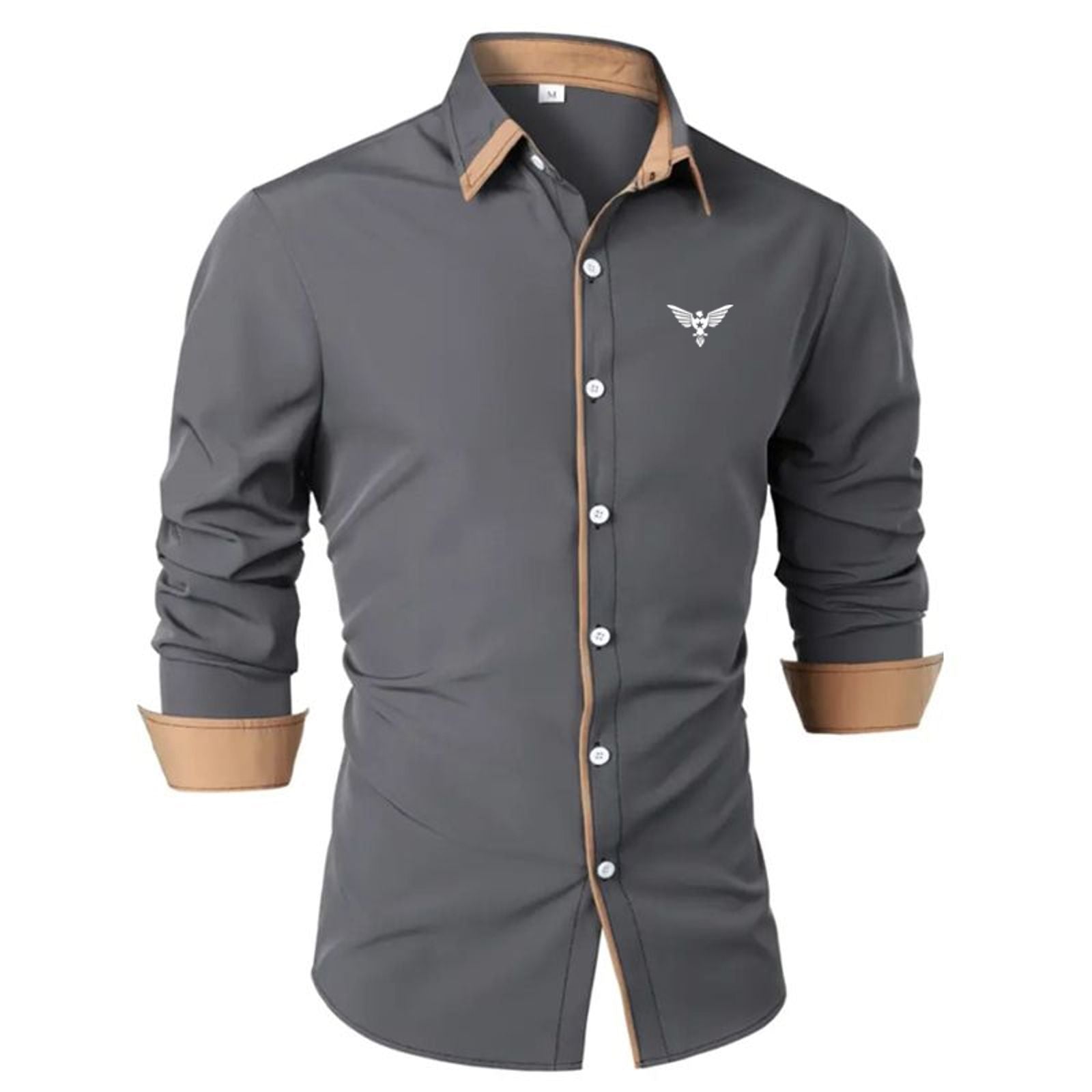 Men's Casual Button-Up Dress Shirt