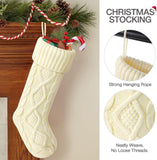 Large Cable Knit Christmas Stockings for Kids