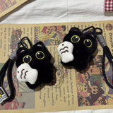 Funny Plush Black Cat Doll Keychain Pendant