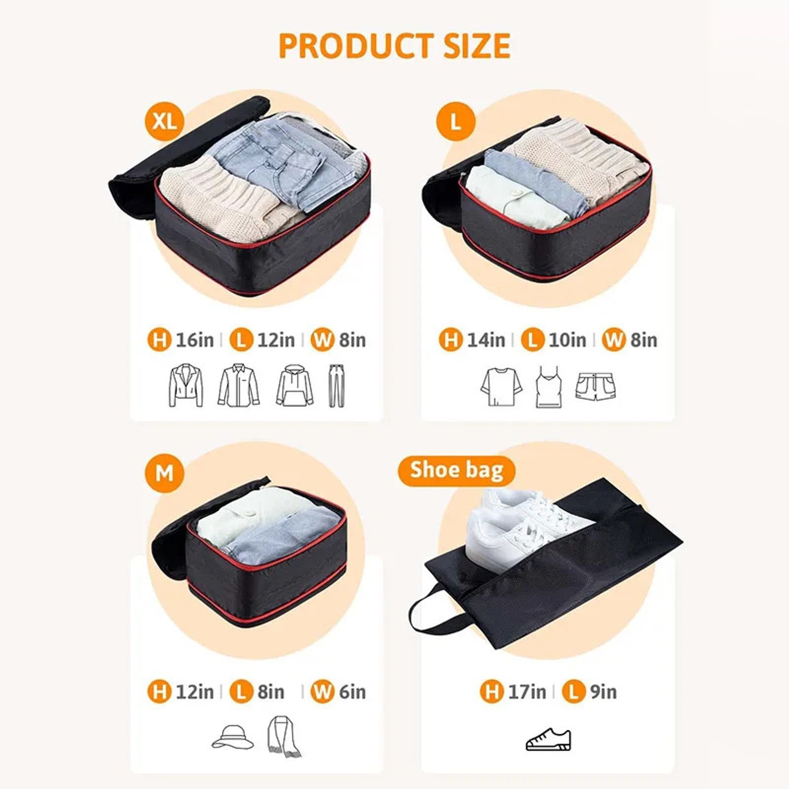 Compressible Waterproof Travel Storage Bag Set