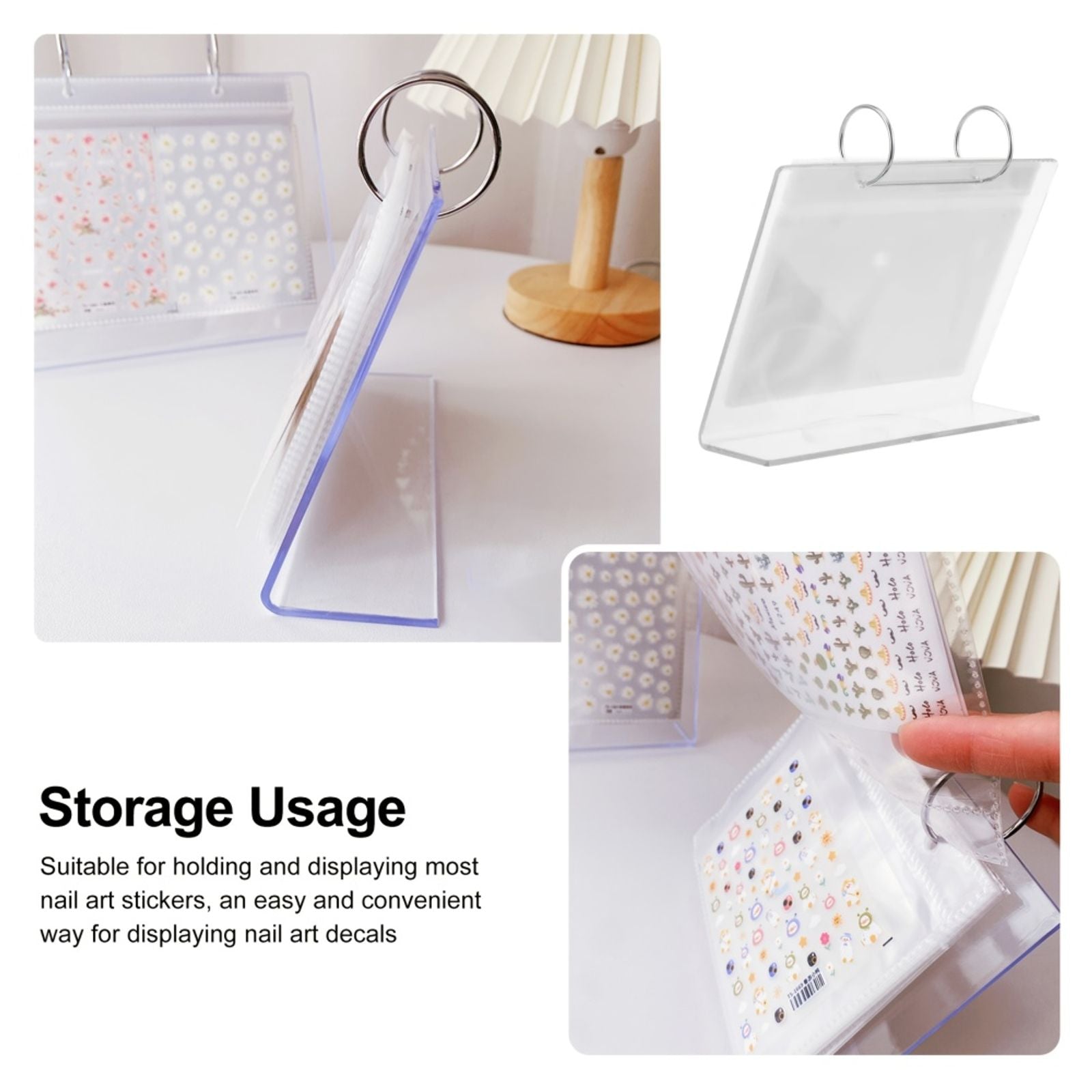 Transparent Dustproof Jewelry Storage Bag Rack