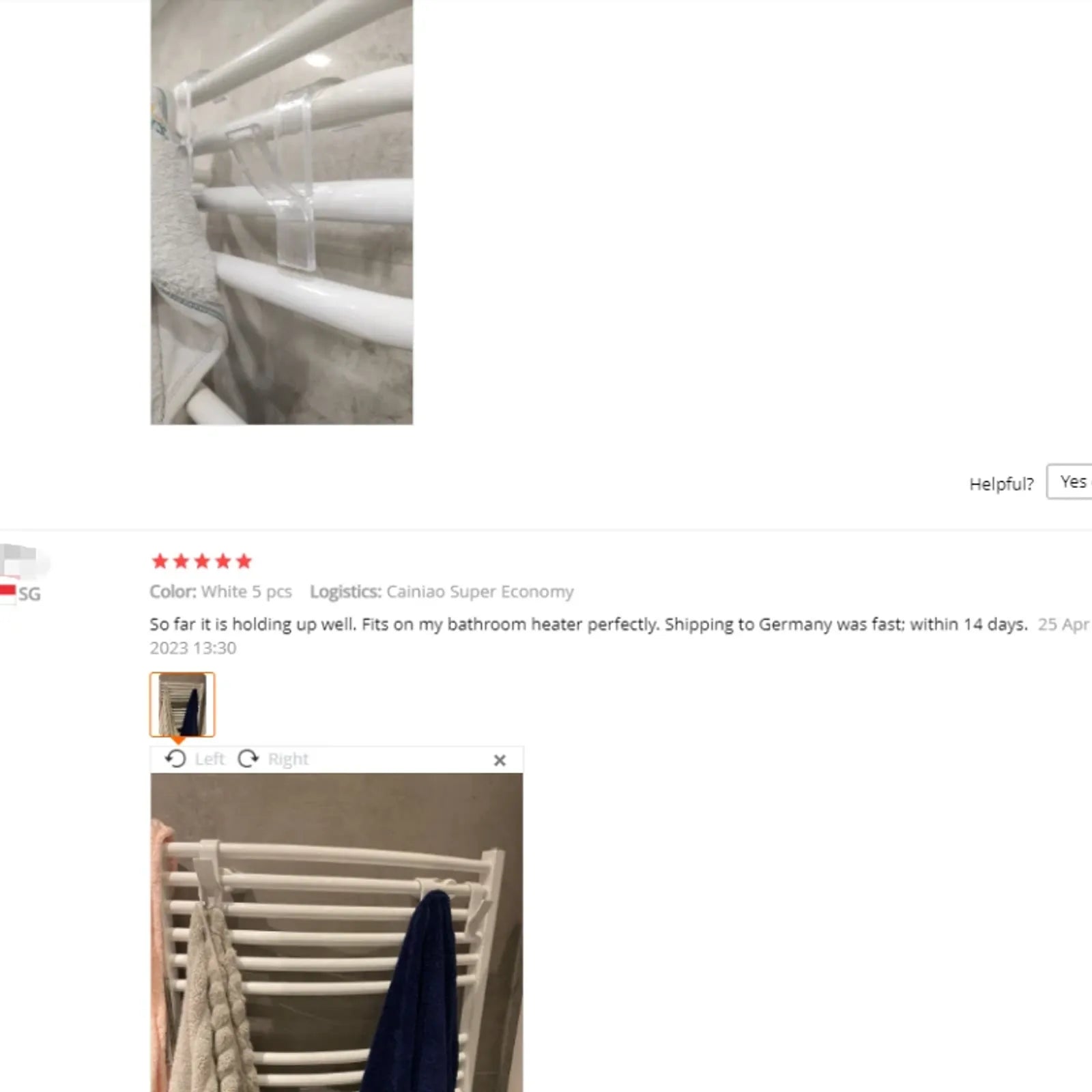 White Clear Hanger Clips for Towels and Scarves