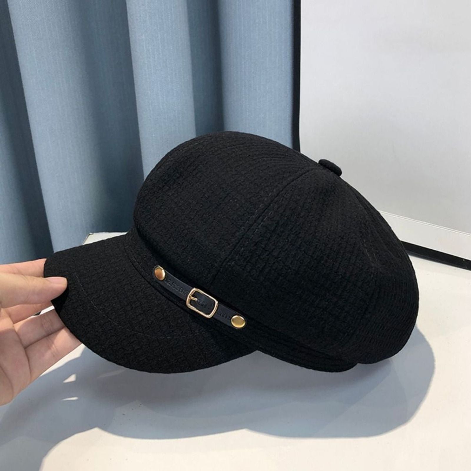 Casual Octagonal Newsboy Hat for Autumn and Winter