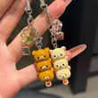 Kawaii Bear Phone Charm Keychain Pendant for Kids