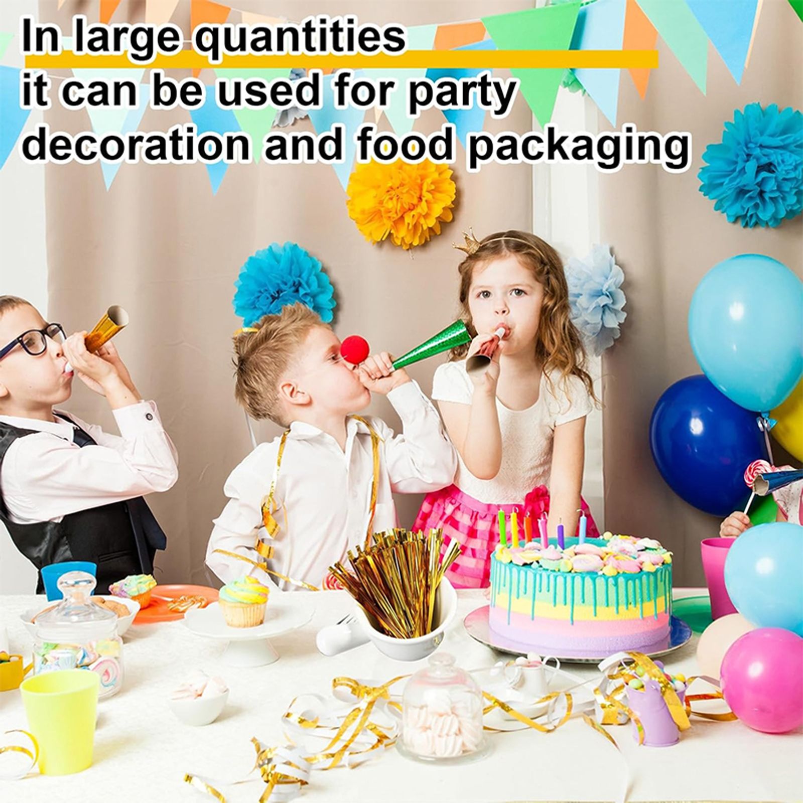 Reusable Metallic Twist Ties for Candy Bags and Gifts