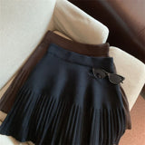 Korean Sweet Pleated Mini Skirt for Women