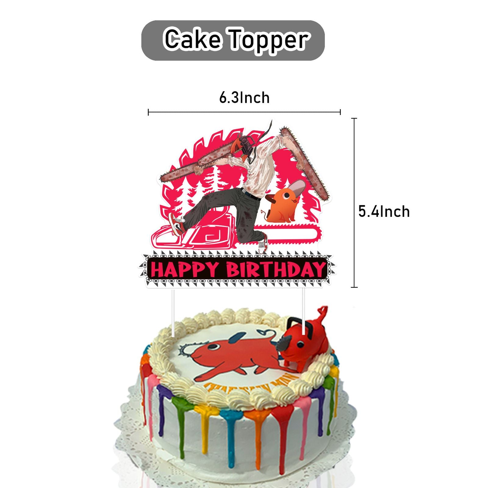 Chainsaw Man Theme Party Supplies for Kids