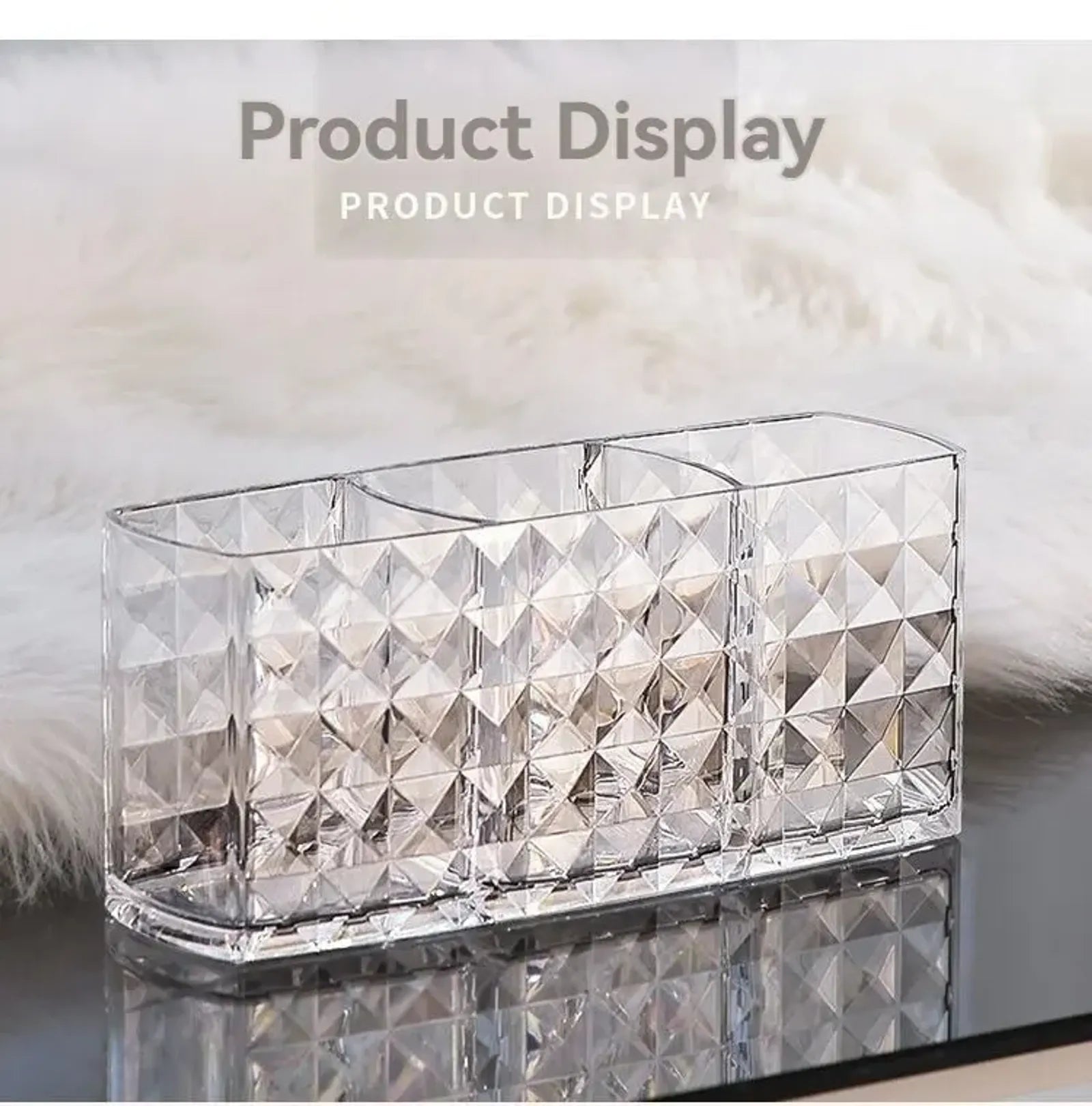 Diamond Patterned Mirror Cabinet Storage Box