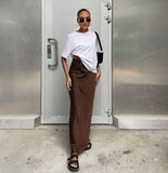 Elegant High Waist Black Trumpet Skirt for Women